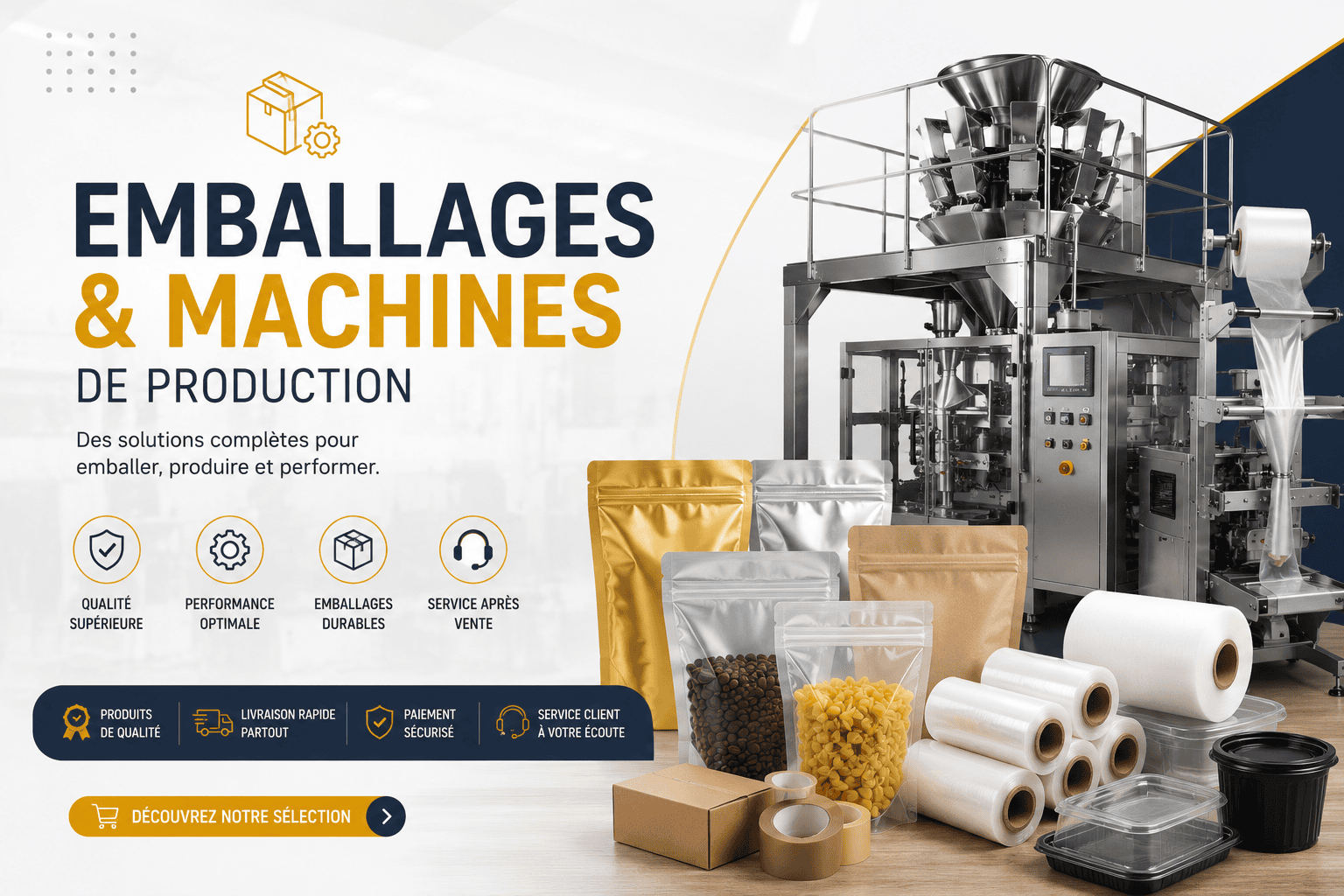 Emballage et machinerie