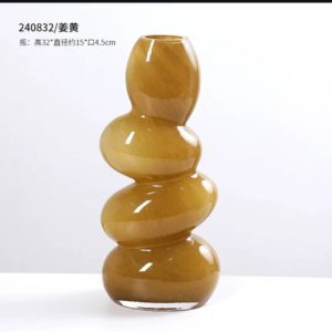 Pot de fleur en verre résistant avec fleur
